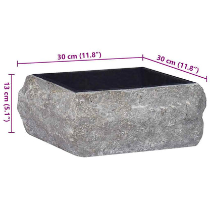 Baderomsvask 30x30x13 cm marmor Svart