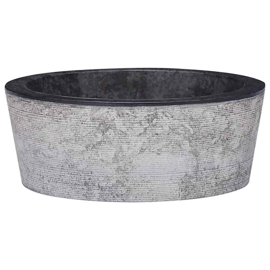 Baderomsvask Ø40x15 cm marmor Svart