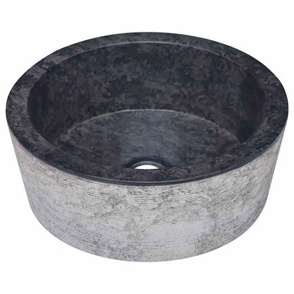 Baderomsvask Ø40x15 cm marmor Svart