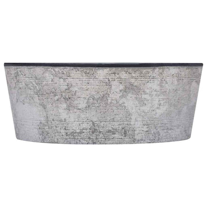 Baderomsvask Ø40x15 cm marmor Svart