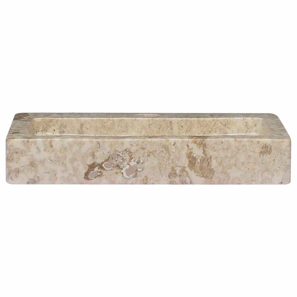 Baderomsvask Veggmontert kremhvit 38x24x6,5 cm marmor