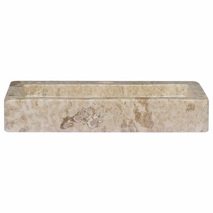 Baderomsvask Veggmontert kremhvit 38x24x6,5 cm marmor