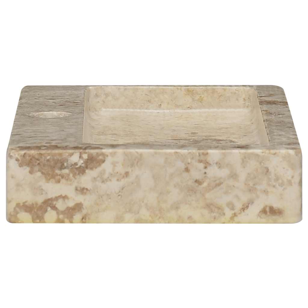 Baderomsvask Veggmontert kremhvit 38x24x6,5 cm marmor