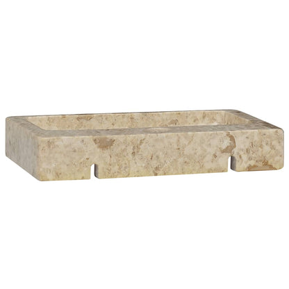 Baderomsvask Veggmontert kremhvit 38x24x6,5 cm marmor