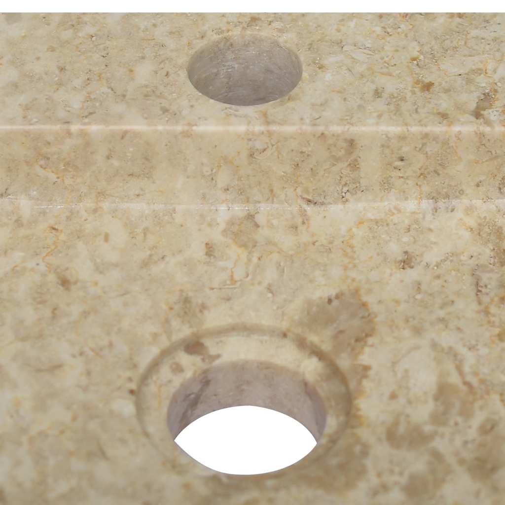 Baderomsvask Veggmontert kremhvit 38x24x6,5 cm marmor