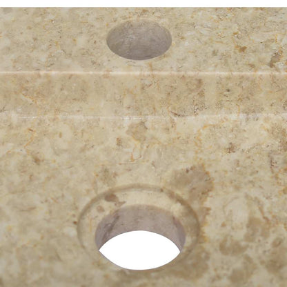Baderomsvask Veggmontert kremhvit 38x24x6,5 cm marmor