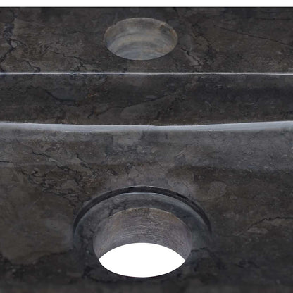 Baderomsvask 38x24x6,5 cm marmor Svart