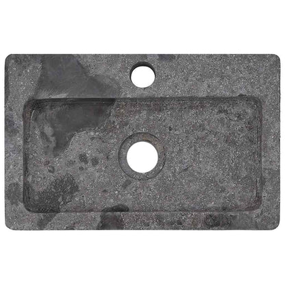 Baderomsvask Veggmontert Grå 38x24x6,5 cm marmor