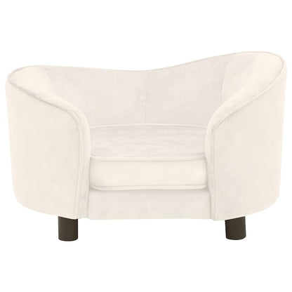 Hundeseng kremhvit 69x49x40 cm plysj