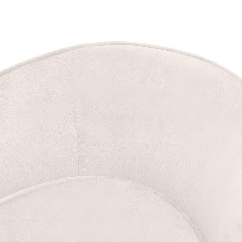 Hundeseng kremhvit 69x49x40 cm plysj