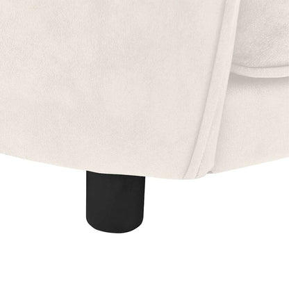 Hundeseng kremhvit 69x49x40 cm plysj