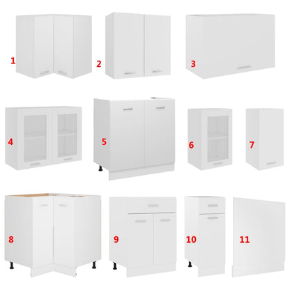 Kjøkkeninnredning Kjøkkenskapsett Hvit 11 deler