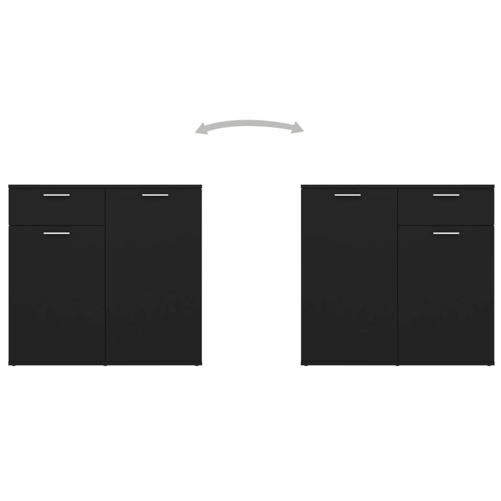Skjenk Svart 80x36x75 cm