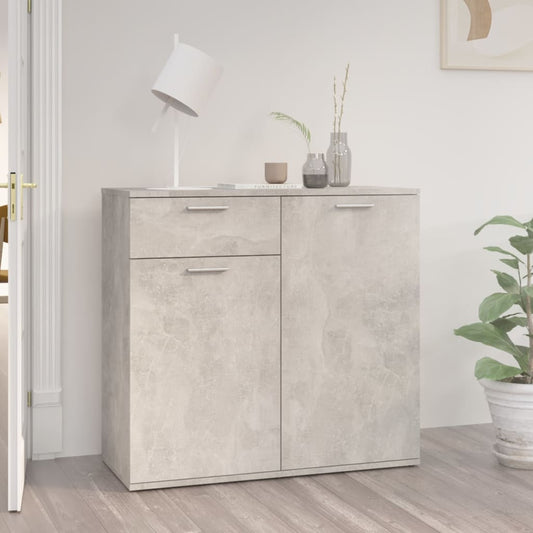 Skjenk betonggrå 80x36x75 cm konstruert tre