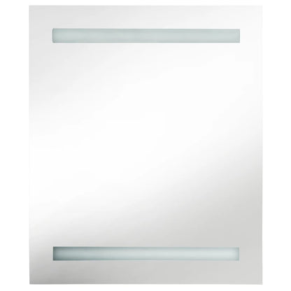 Baderomsspeil LED Speilskap til bad Betonggrå 50x14x60 cm