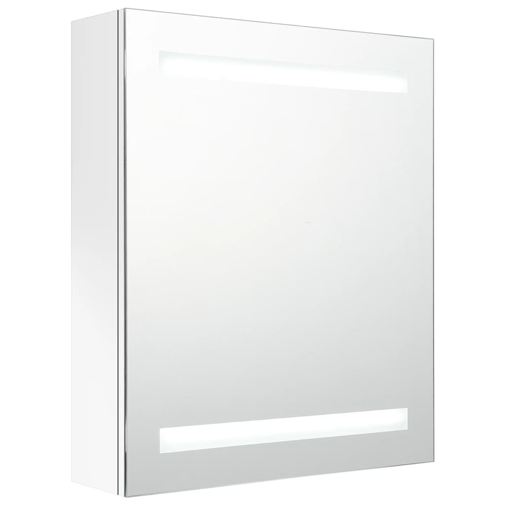 Baderomsspeil LED Speilskap til bad blank Hvit 50x14x60 cm