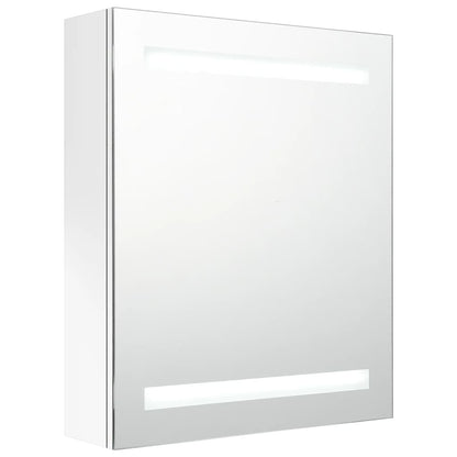 Baderomsspeil LED Speilskap til bad blank Hvit 50x14x60 cm