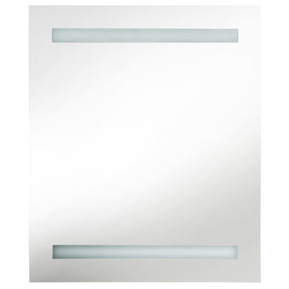 Baderomsspeil LED Speilskap til bad blank Hvit 50x14x60 cm