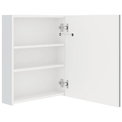 Baderomsspeil LED Speilskap til bad blank Hvit 50x14x60 cm