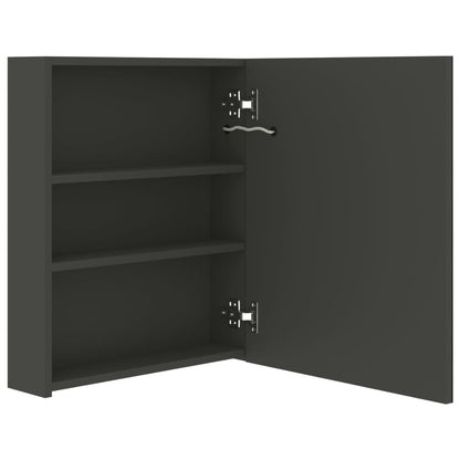 Baderomsspeil LED Speilskap til bad antrasitt 50x14x60 cm
