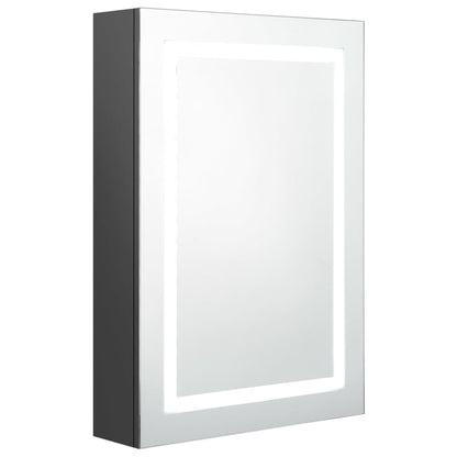 Baderomsspeil LED Speilskap til bad Grå 50x13x70 cm