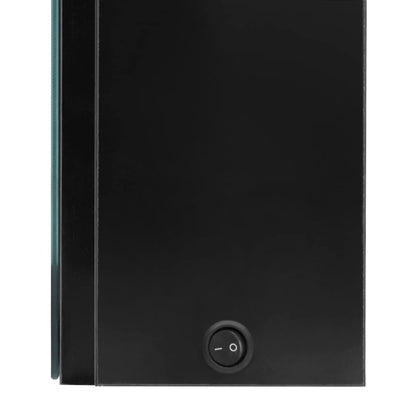 Baderomsspeil LED Speilskap til bad blank Svart 50x13x70 cm
