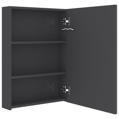 Baderomsspeil LED Speilskap til bad blank Grå 50x13x70 cm