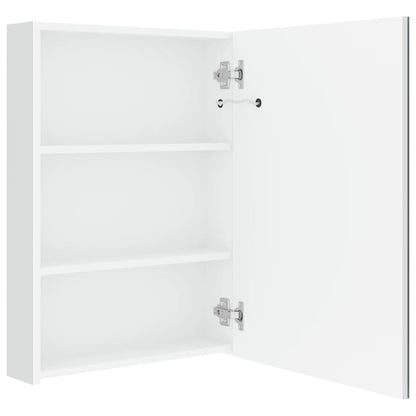 Baderomsspeil LED Speilskap til bad blank Hvit 50x13x70 cm