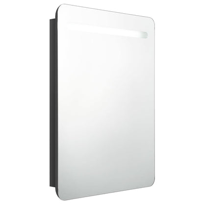 Baderomsspeil LED Speilskap til bad blank Svart 60x11x80 cm
