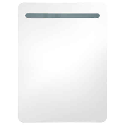 Baderomsspeil LED Speilskap til bad blank Hvit 60x11x80 cm