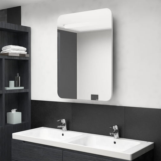 Baderomsspeil LED Speilskap til bad blank Hvit 60x11x80 cm