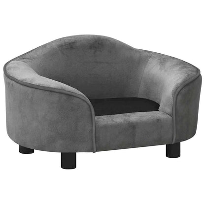 Hundeseng Hundesofa Grå 67x47x36 cm plysj