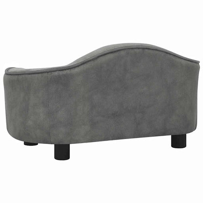 Hundeseng Hundesofa Grå 67x47x36 cm plysj