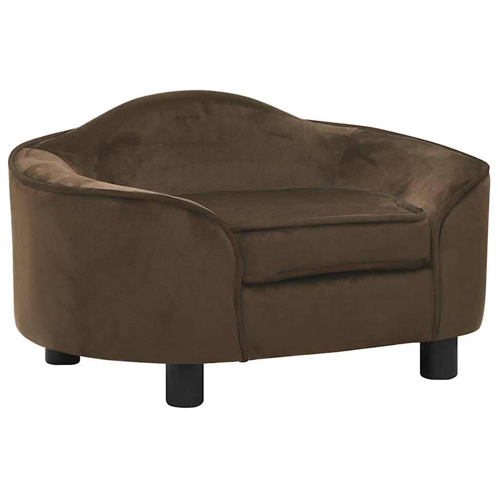 Hundeseng Hundesofa Brun 67x47x36 cm plysj