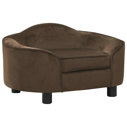 Hundeseng Hundesofa Brun 67x47x36 cm plysj