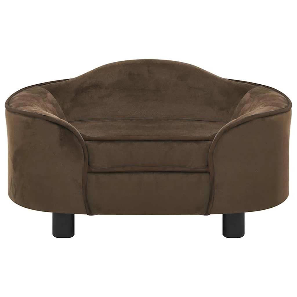 Hundeseng Hundesofa Brun 67x47x36 cm plysj