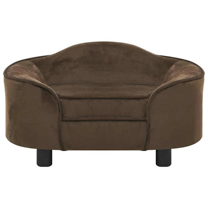 Hundeseng Hundesofa Brun 67x47x36 cm plysj