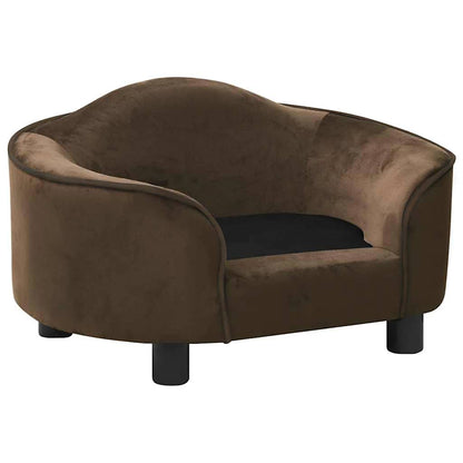 Hundeseng Hundesofa Brun 67x47x36 cm plysj