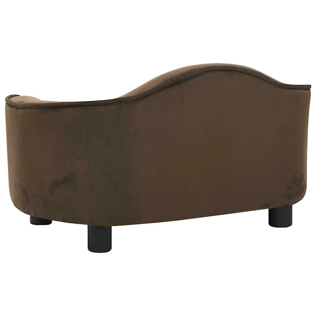 Hundeseng Hundesofa Brun 67x47x36 cm plysj