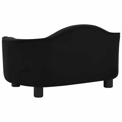 Hundeseng Hundesofa Svart 67x47x36 cm plysj