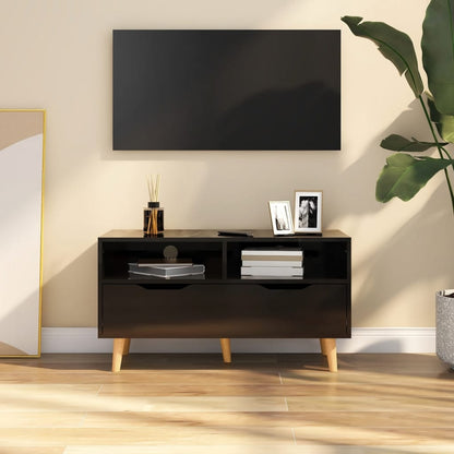 TV-Møbel Høyglans Svart Tv-benk 90x40x48,5 cm