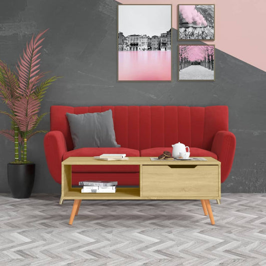 Salongbord Sofabord Sonoma Eik 100x49,5x43 cm