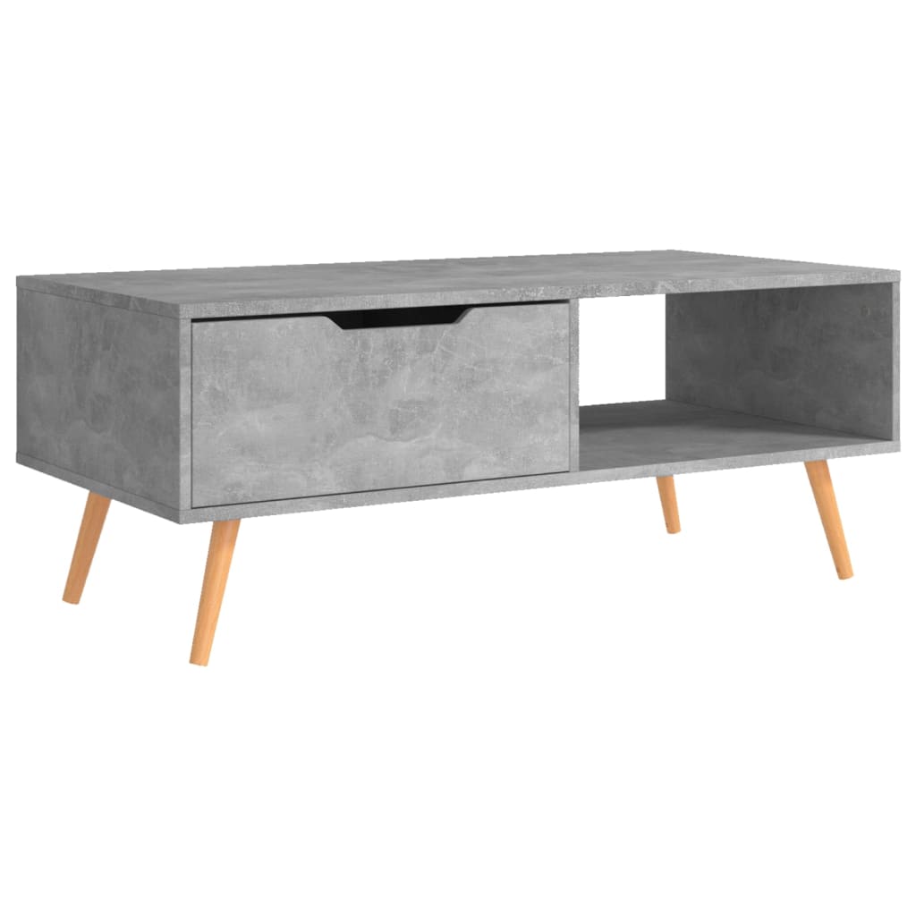 Salongbord Sofabord Betonggrå 100x49,5x43 cm