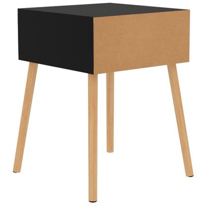 Nattbord Sengbord Høyglans Svart 40x40x56 cm