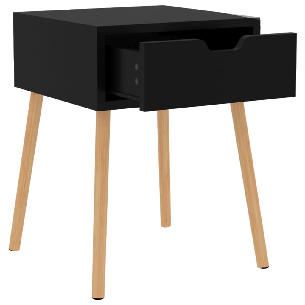 Nattbord Sengbord Høyglans Svart 40x40x56 cm
