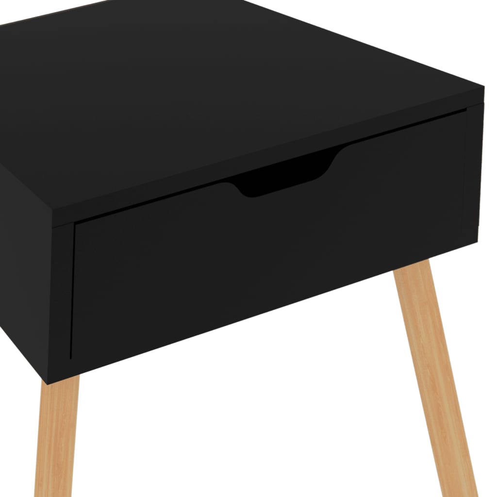 Nattbord Sengbord Høyglans Svart 40x40x56 cm