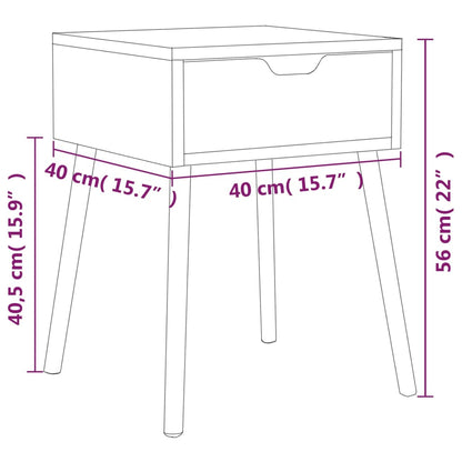 Nattbord Sengbord Høyglans Svart 40x40x56 cm