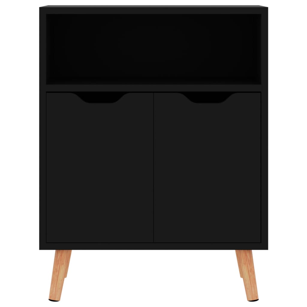 Skjenk Høyglans Svart 60x30x72 cm