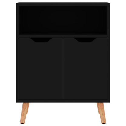 Skjenk Høyglans Svart 60x30x72 cm