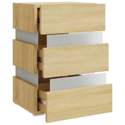 Nattbord Sengbord Sonoma Eik LED 45x35x67 cm